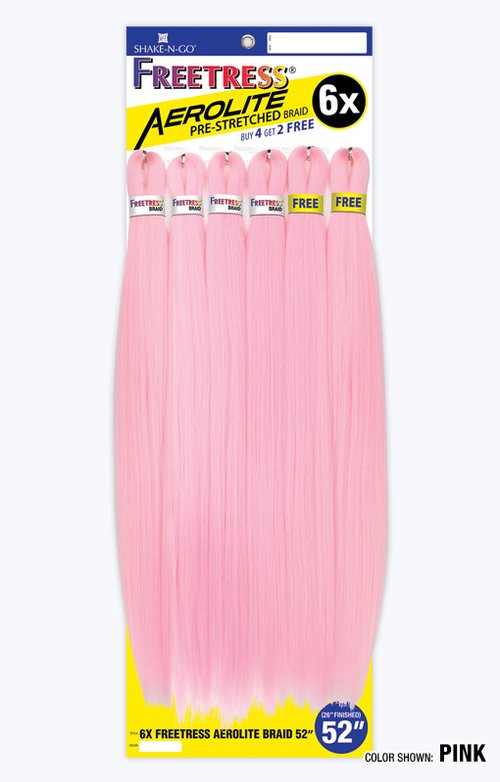 6X SHAKE N GO FREETRESS Aerolite Braid 52", Sareya Beauty Supply Store in Calgary Alberta Canada