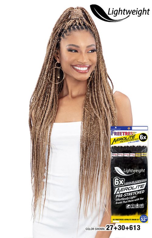 6X SHAKE N GO FreeTress Aerolite Braids Pre-Stretched 6X Freetress Aerolite Braid 52", Sareya Beauty Supply Store in Calgary Alberta Canada