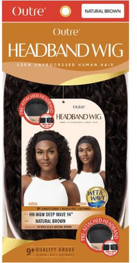 Thumbnail for OUTRE UNPROCESSED 100% HUMAN HAIR HEADBAND WIG HH-W&W DEEP WAVE 14