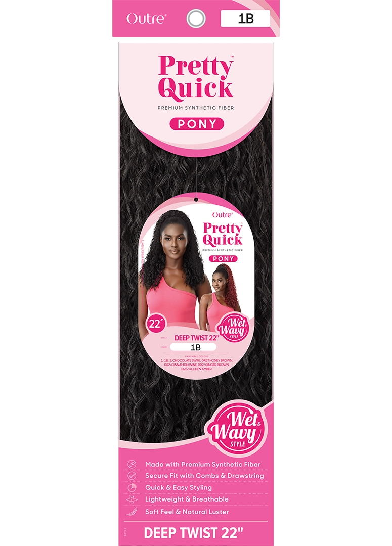 OUTRE PRETTY QUICK DRAWSTRING PONYTAIL W&W DEEP TWIST 22"- PACK