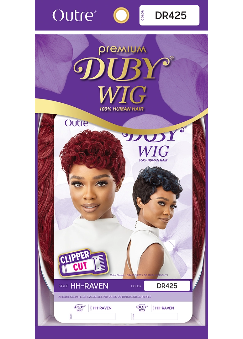 OUTRE DUBY WIG CLIPPER CUT HUMAN HAIR - RAVEN, BOX