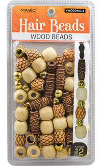 Thumbnail for MAGIC COLLECTION Wood Design - Assorted Design , Hair accessories, Sareya beauty supply, hair extension