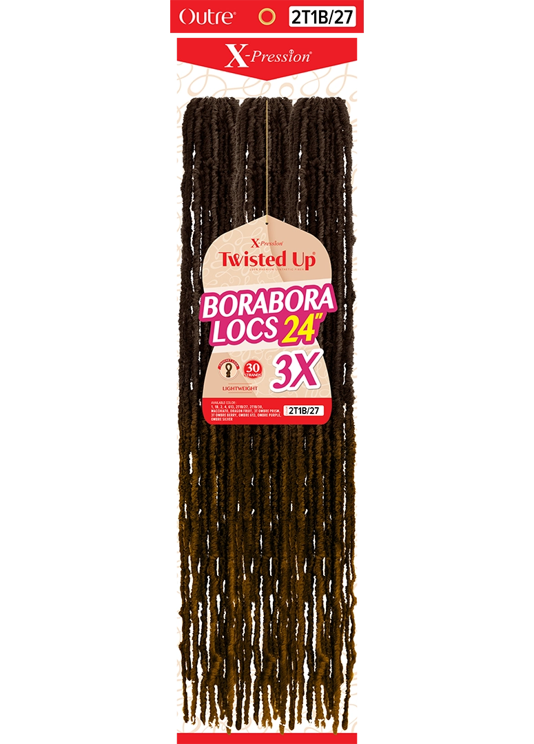 OUTRE X-PRESSION TWISTED UP CROCHET BRAIDS 3X BORABORA LOCS 24" - PACK 2 TONE