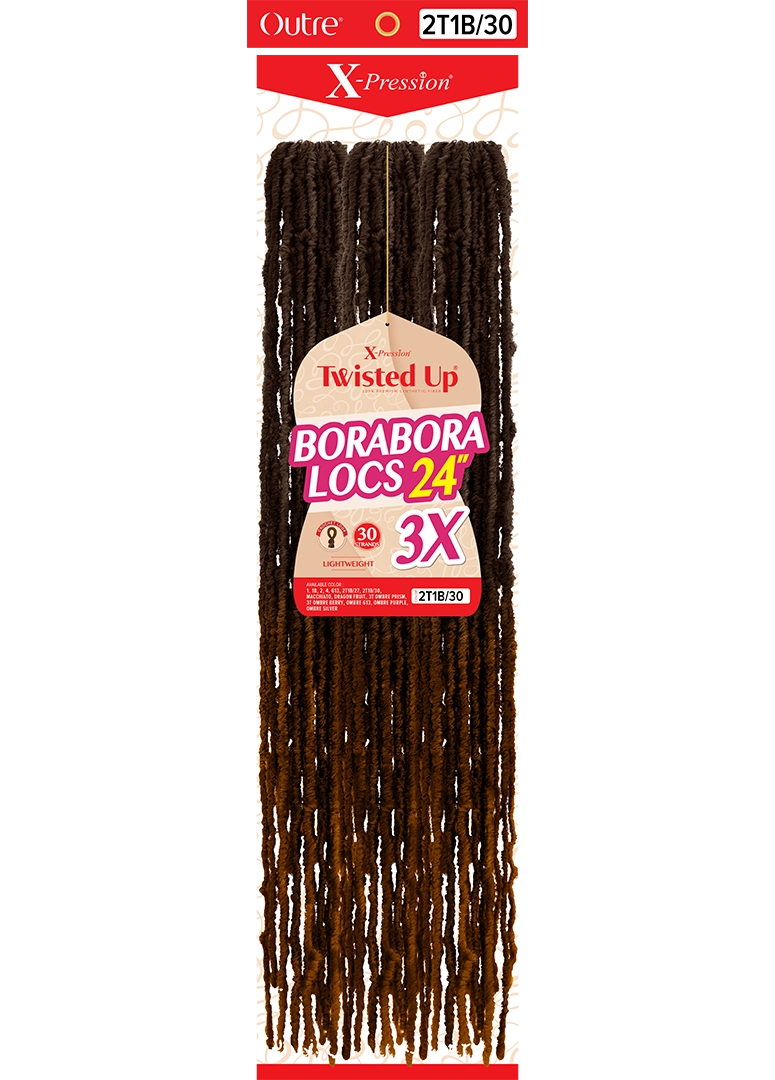 OUTRE X-PRESSION TWISTED UP CROCHET BRAIDS 3X BORABORA LOCS 24" -PACK 2T1B/30