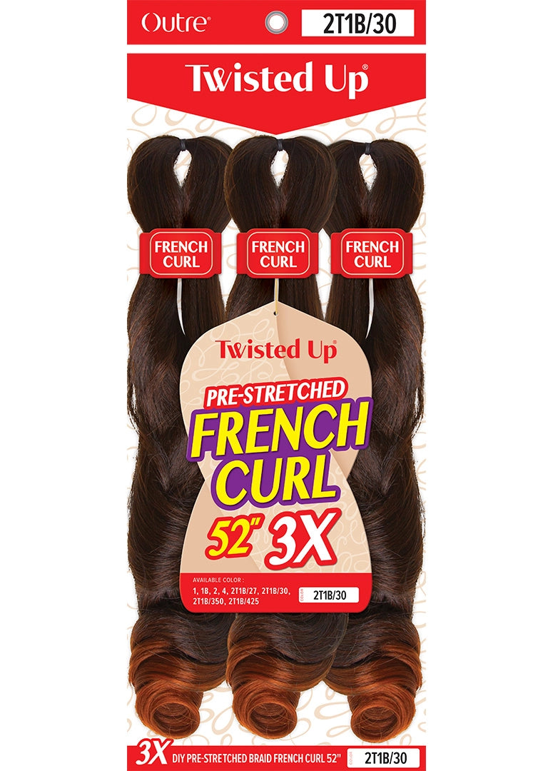 Outre Twisted up-DIY Pre- Stretched 3x Braid French Curl 52" - Hair & beauty supply store