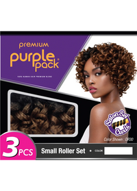 Thumbnail for OUTRE HUMAN HAIR BLEND WEAVE PURPLE PACK 3PCS - SMALL ROLLER SET- PACK