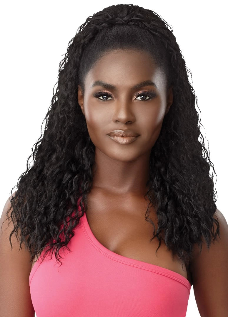 OUTRE PRETTY QUICK DRAWSTRING PONYTAIL W&W DEEP TWIST 22"- FRONT