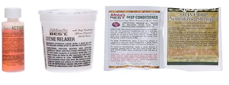 AFRICA'S BEST No-Lye Relaxer Kit, Dual conditioning- Regular