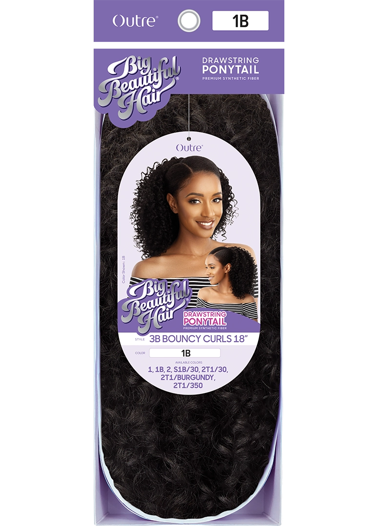 OUTRE BIG BEAUTIFUL HAIR DRAWSTRING PONYTAIL 3B - BOUNCY CURL 18"- PACK