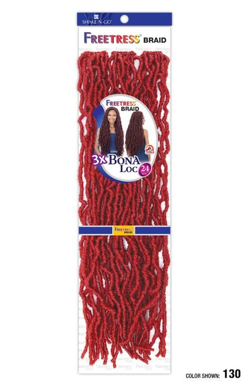 SHAKE N GO FREETRESS BRAID 3X BONA LOC 24", BOX VIEW