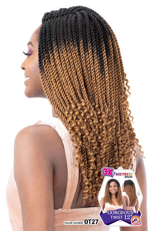 SHAKE N GO FREETRESS EQUAL 3X GORGEOUS TWIST 12", SIDE VIEW