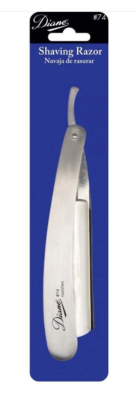 Diane Deluxe Stainless Steel Straight Razor - Silver Long