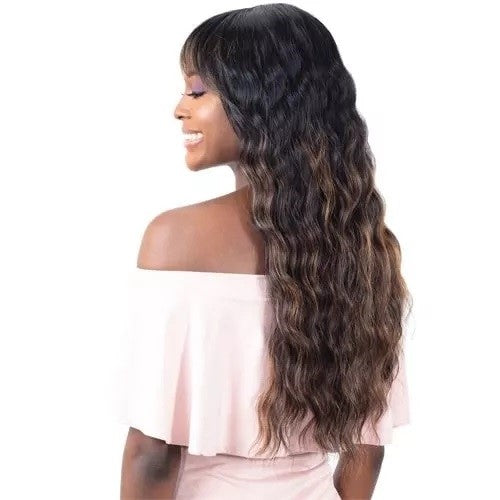 SHAKE N GO FREETRESS EQUAL ARCHED BANG SERIES A-002, BACK VIEW