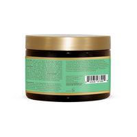 Thumbnail for Back view of a cosmetic jar with a gold lid and green label on a white background