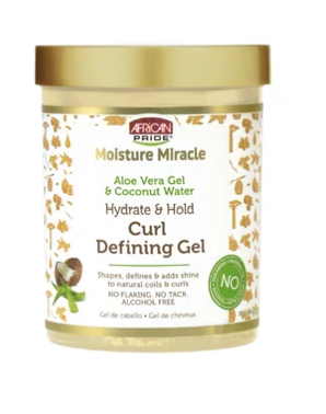 AFRICAN PRIDE Moisture Miracle Aloe & Coconut Water Curl Defining Gel (18oz)