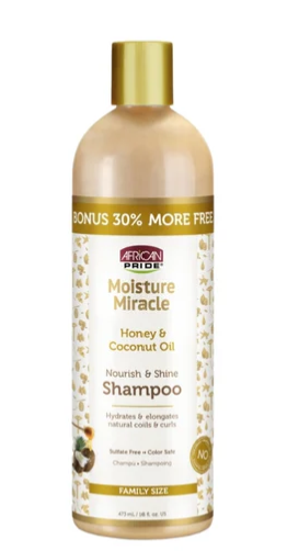 AFRICAN PRIDE Moisture Miracle Honey & Coconut Oil Shampoo (16oz)