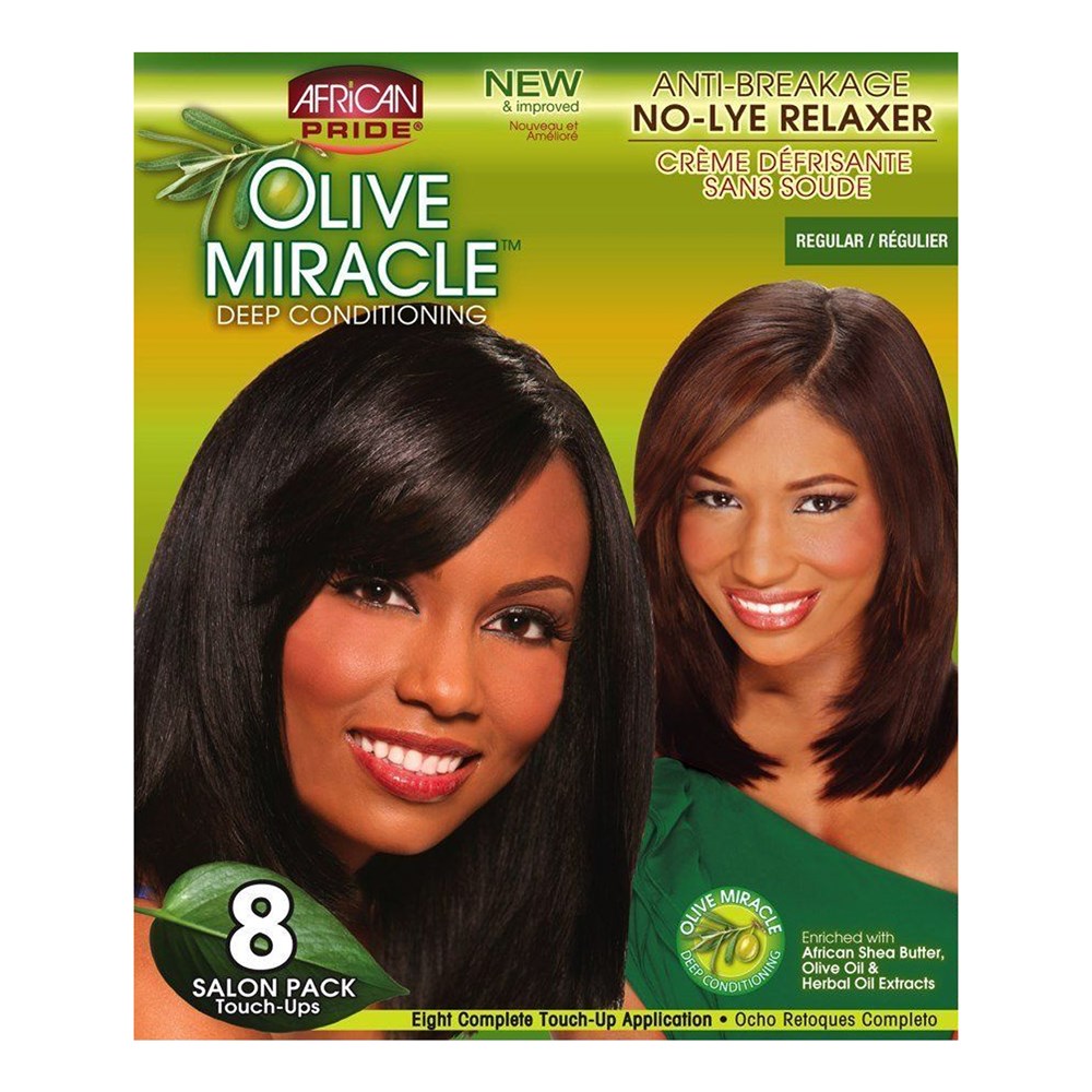 AFRICAN PRIDE Olive Miracle 8 Touch Up Relaxer Kit Regular , sareya beauty supply store in calgary alberta canada