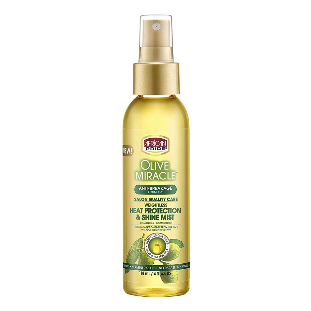 AFRICAN PRIDE Olive Miracle Heat Protection & Shine Mist (4oz), sareya beauty supply store in calgary alberta canada