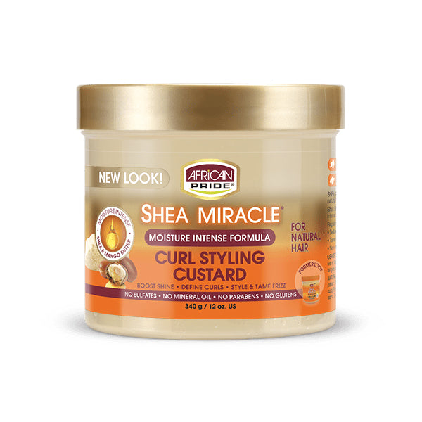AFRICAN PRIDE Shea Butter Miracle Curl Styling Custard (12oz), Sareya Beauty Supply Store, ethnic beauty products 