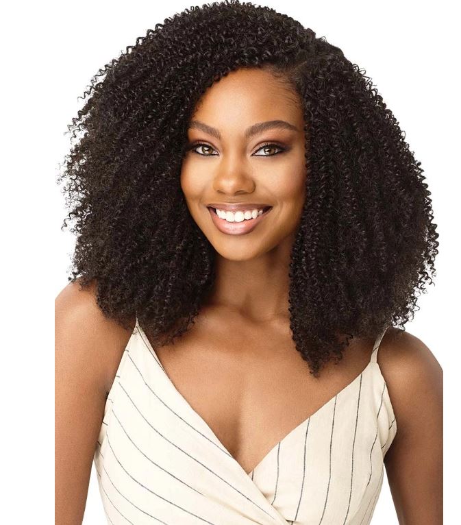 OUTRE BIG BEAUTIFUL HAIR CLIP-IN - 4C - COILY AFRO 10"- FRONT BLACK