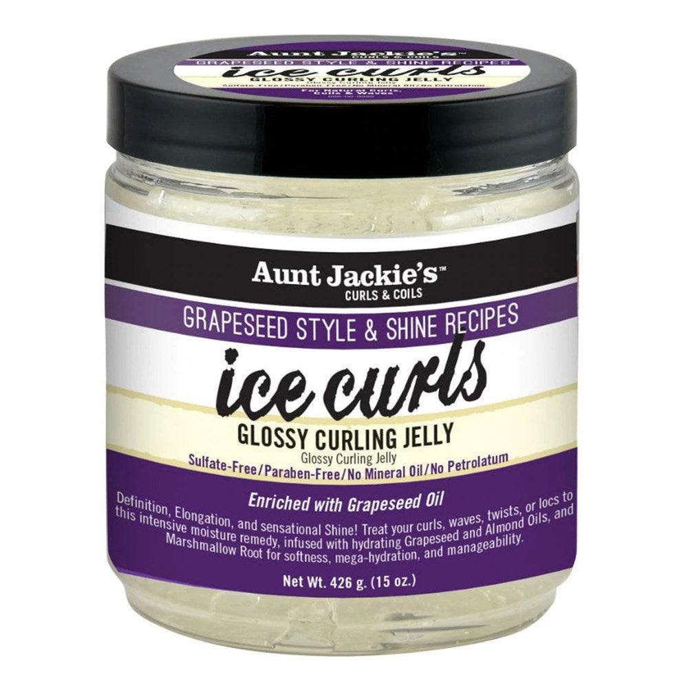 AUNT JACKIE'S GRAPESEED ICE CURLS GLOSSY CURLING JELLY -15oz