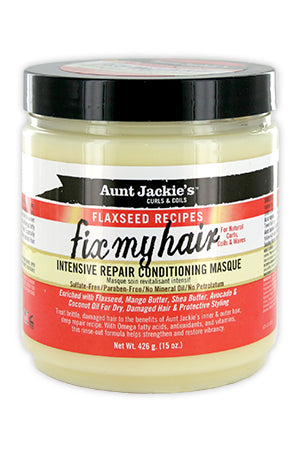 AUNT JACKIE'S FLAXSEED INTENSIVE FIX MY HAIR REPAIR MASQUE- 15oz