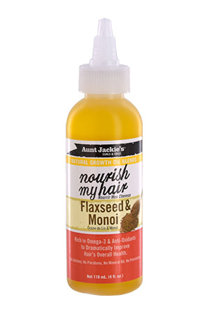 AUNT JACKIES GROWTH OIL NOURISH MY HAIR FLAXSEED & MONOI  (4oz)