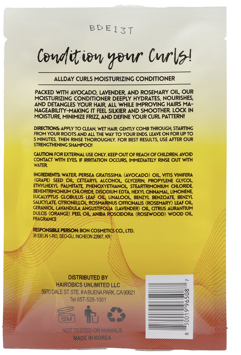 ALLDAY CURLS Moisturizing Conditioner Packet - 1.75oz