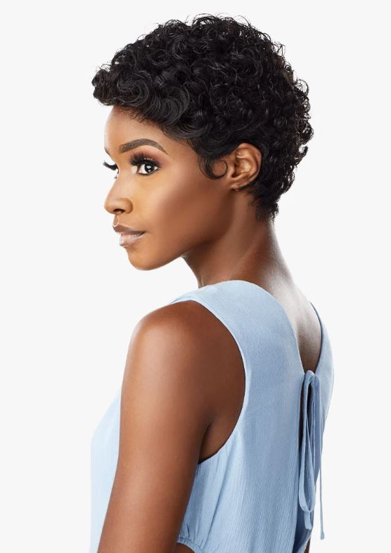 SENSATIONNEL SHEER MUSE LACE FRONT EDGE WIG -AMINA, SIDEVIEW