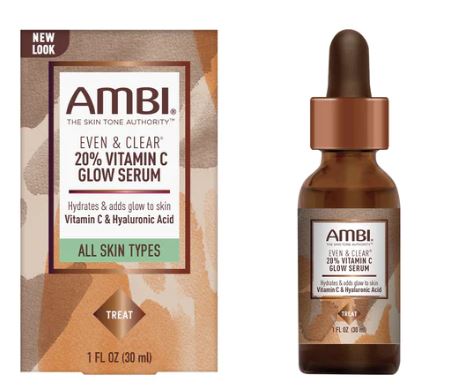 AMBI Even & Clear 20% Vitamin C Glow Serum All Skin Type (1 oz)