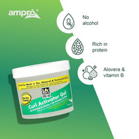 Thumbnail for Ampro Curl Activator Gel container with green background and product features listed.