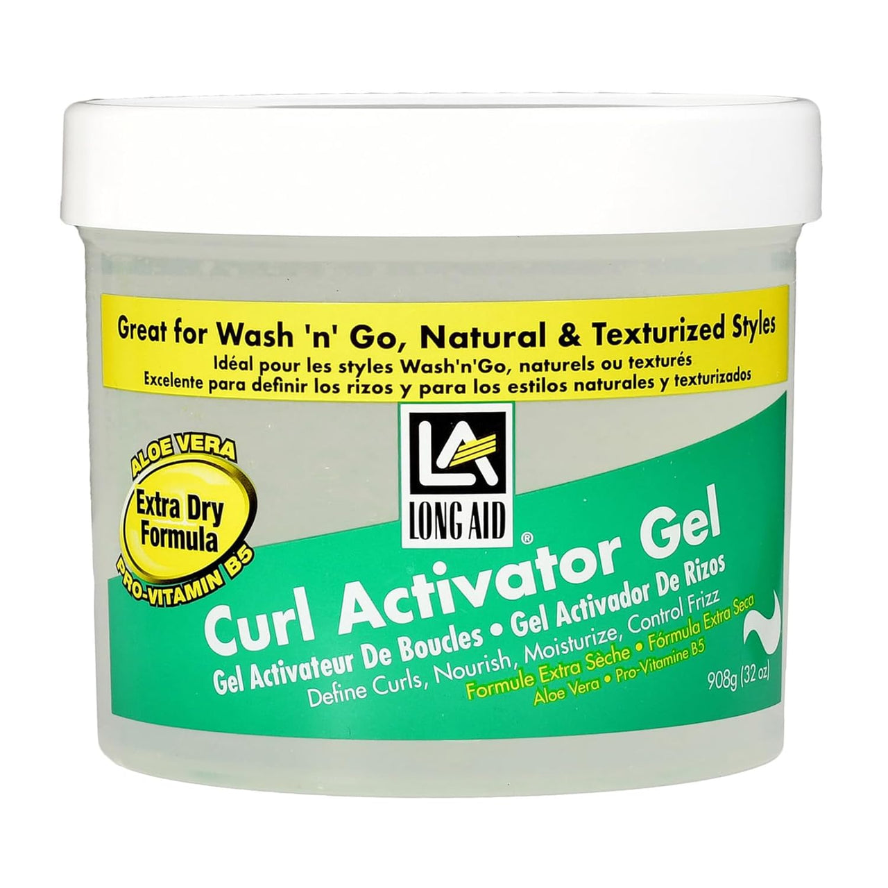 Long Aid Curl Activator Gel container with label on a white background