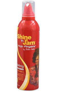 Thumbnail for AMPRO Shine 'N Jam Magic Fingers Setting Mousse (11.9oz), bottle, sareya beauty supply store, hair braiders, hair extension store in calgary