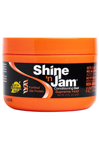 Thumbnail for AMPRO Shine 'n Jam Conditioning Gel [Supreme Hold] (8oz),Sareya Beauty supply store in calgary, braiding gel, braiders, salon