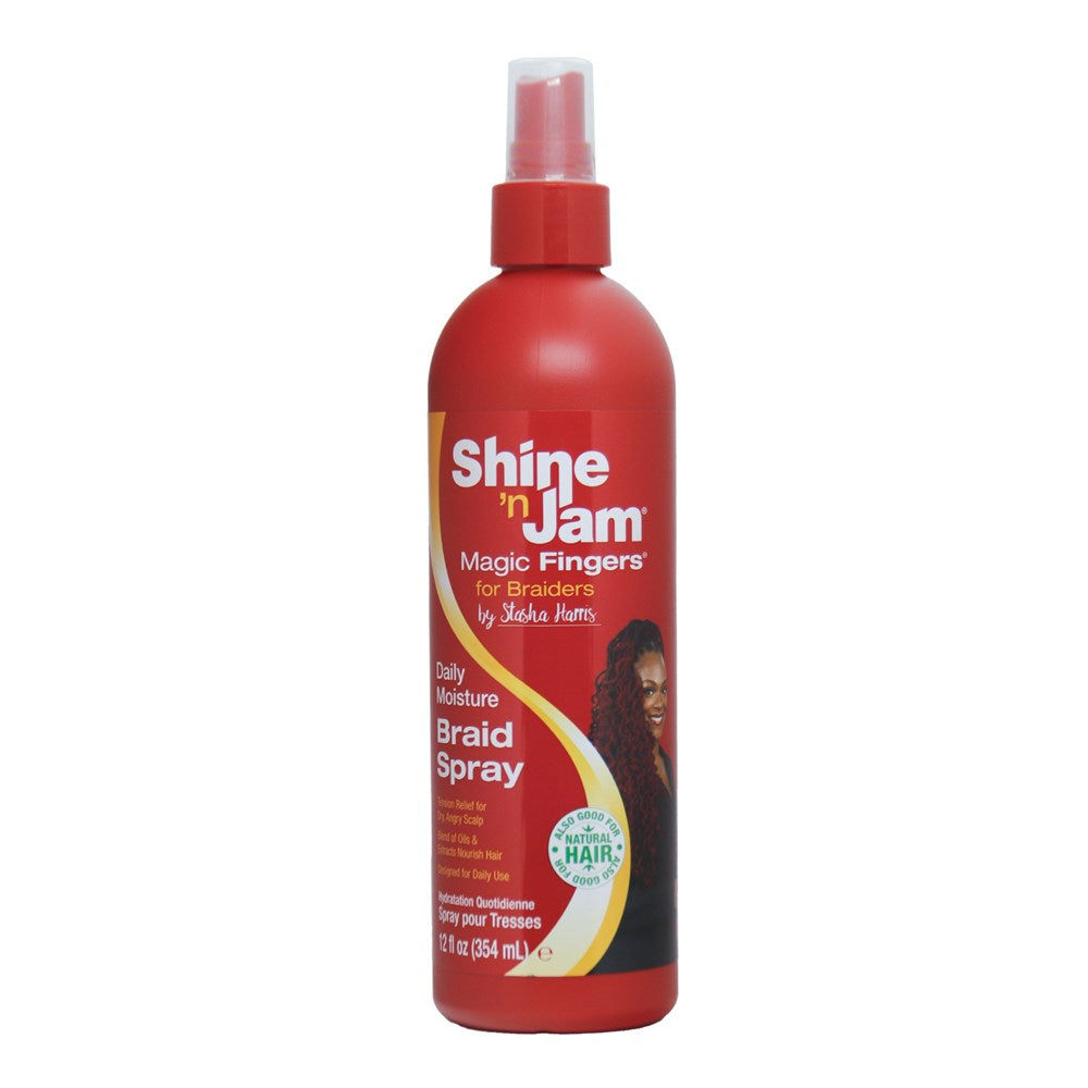 AMPRO Shine 'n Jam Magic Fingers Braid Spray (12oz)
Sareya Beauty Supply Store in Calgary Alberta Canada
