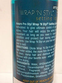 Thumbnail for Ampro Pro Styl Wrap 'N Styl Setting Lotion bottle with text on a beige background