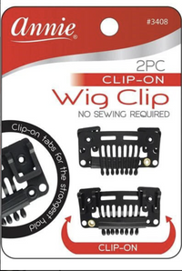 Thumbnail for Packaging of Annie clip-on wig clips with red and white design.