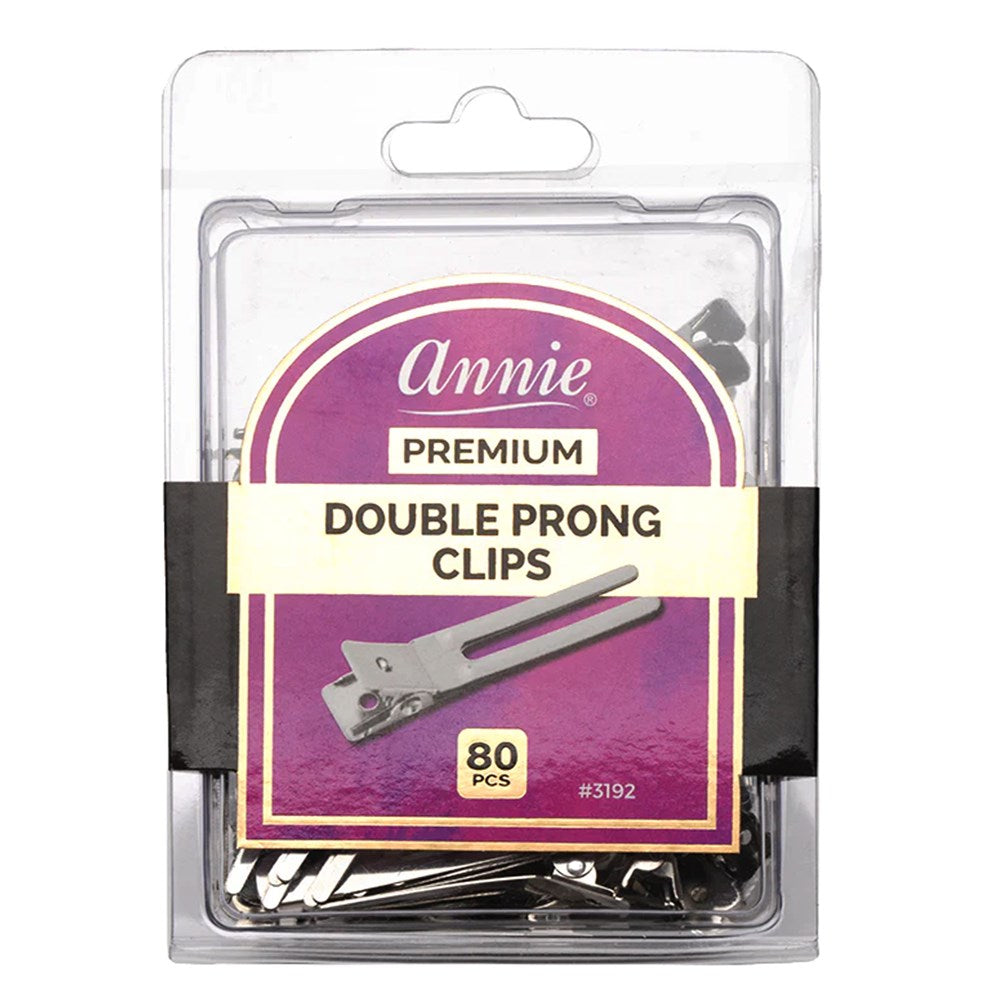 ANNIE Double Prong Clips (80pcs/pack) sareya beauty supply store in calgary