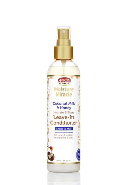 AFRICAN PRIDE Moisture Miracle Coconut Milk & Honey Leave In Conditioner - 8oz