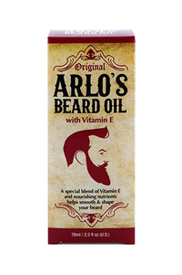 Thumbnail for A bottle of ARLO'S Beard Oil with Vitamin E. The packaging is predominantly brown with text and an illustration of a man’s face with a beard.