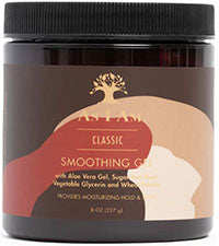 Thumbnail for A jar of AS A FAM Classic Smoothing Gel with a black lid and a dark brown label featuring a beige graphic and red text.