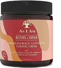 Thumbnail for Jar of As I Am Restore & Repair Jamaican Black Castor Oil Curling Creme on a white background
