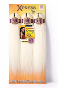 Thumbnail for Xpress It African Diamond hair extensions in a pack of three, shown on their orange and yellow retail packaging card.