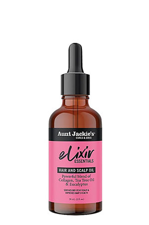 Aunt Jackie's Elixir Essentials: Collagen & Tea Tree Hair & Scalp Oil (2oz), Sareya Beauty Supply Store in Calgary Alberta Canada