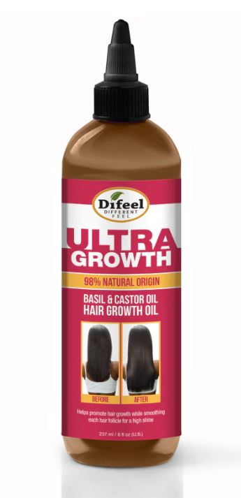 DIFEEL 99% NATURAL PREMIUM ULTRA GROWTH BASIL & CASTOR  HAIR GROWTH OIL - 8OZ