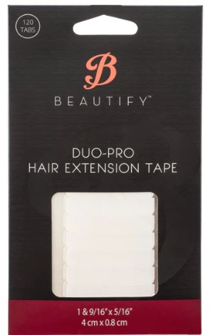 BEAUTIFY WALKER Duo-Pro Hair Extension Tape 10 Sheets  (9/16" X 5/16"), Sareya Beauty Supply, Beauty Supply Store near Me, Beauty Supply Store in Calgary