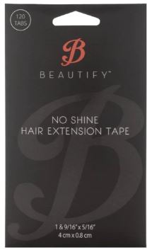 BEAUTIFY WALKER Tape No Shine Extension Tape 1" 9/16"X5/6- 120 TABS, Sareya Beauty Supply Store in Calgary Alberta 