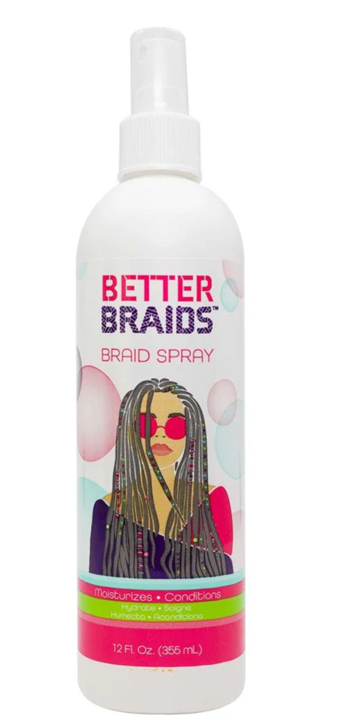 Better Braids braid spray bottle on a white background