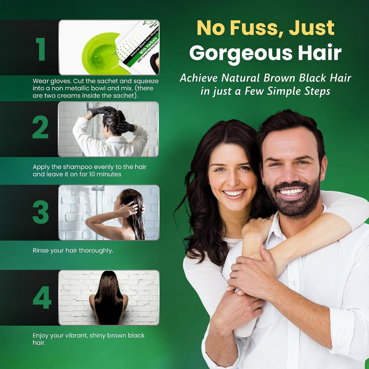 BIOGREEN ROOTS Natural Black Hair Shampoo with Herbals -400mL