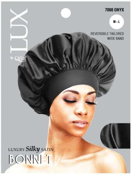 QFITT LUX  SILKY SATIN BONNET - REGULAR ( SOLID)